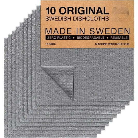 EcoNest Kitchen Swedish dishcloths, grey reusable kitchen cloths