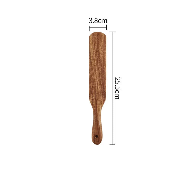 MEXQCH Teak Wood Spatula Set for Non-Stick Cookware
