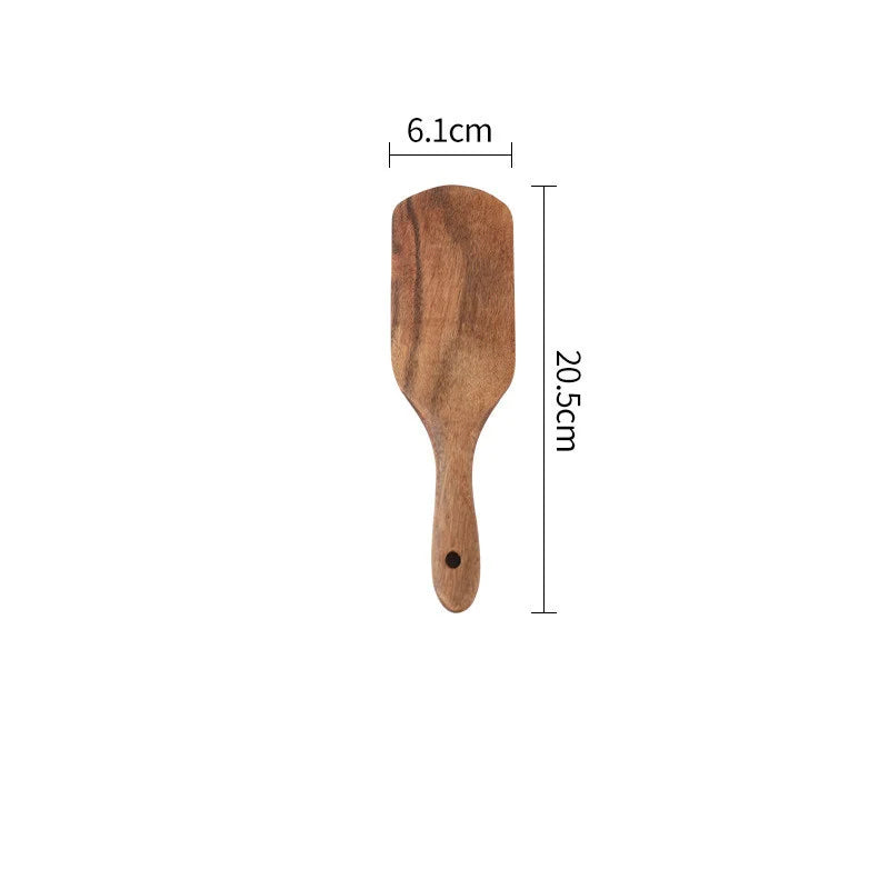 MEXQCH Teak Wood Spatula Set for Non-Stick Cookware