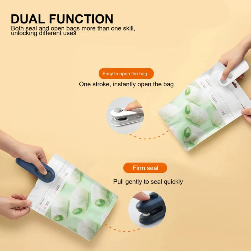 Mini USB rechargeable handheld heat sealer sealing chip bag