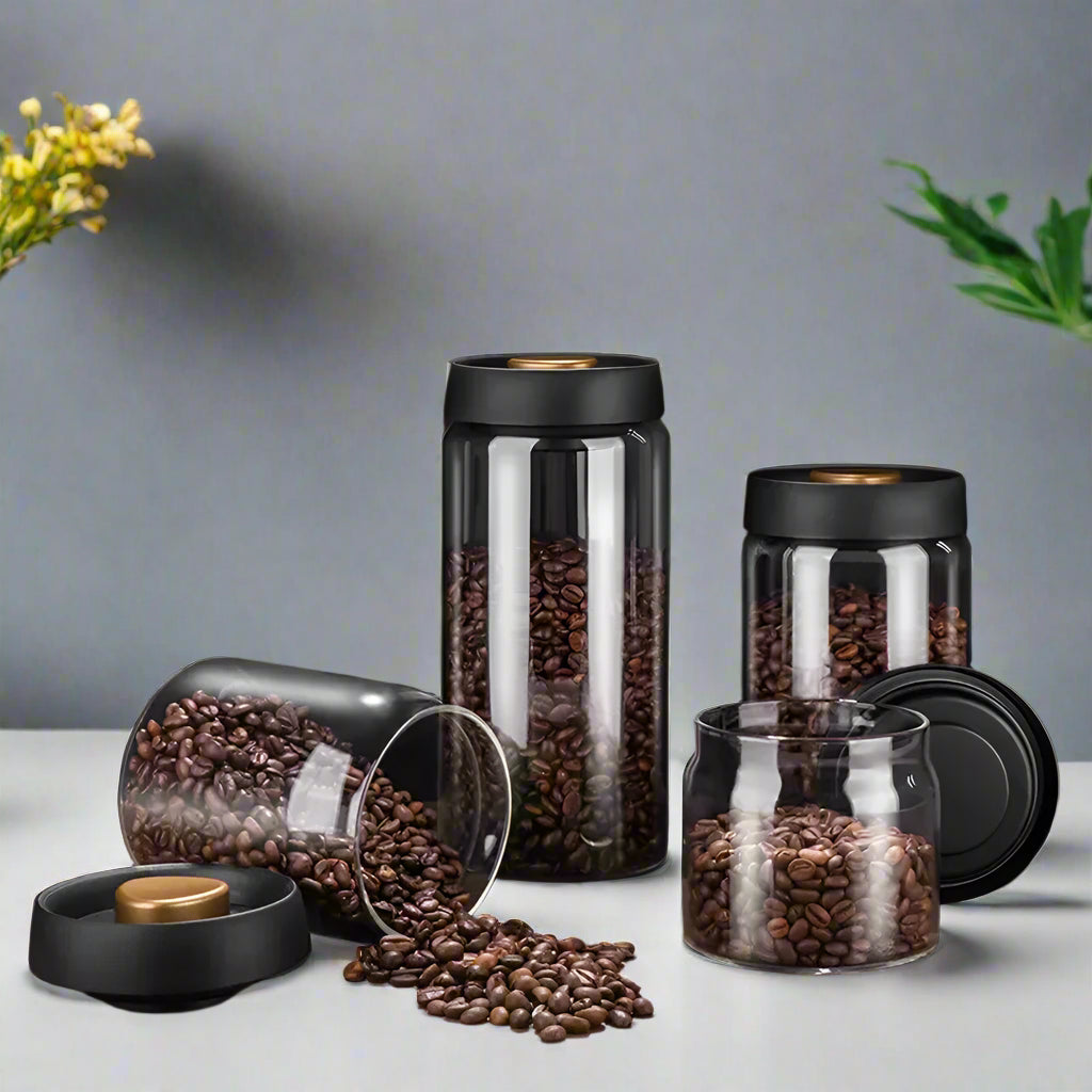  MYVIT vacuum-sealed glass food storage jar for coffee beans