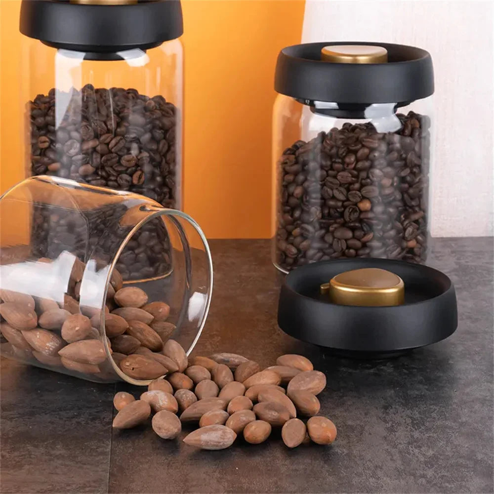  MYVIT vacuum-sealed glass food storage jar for coffee beans