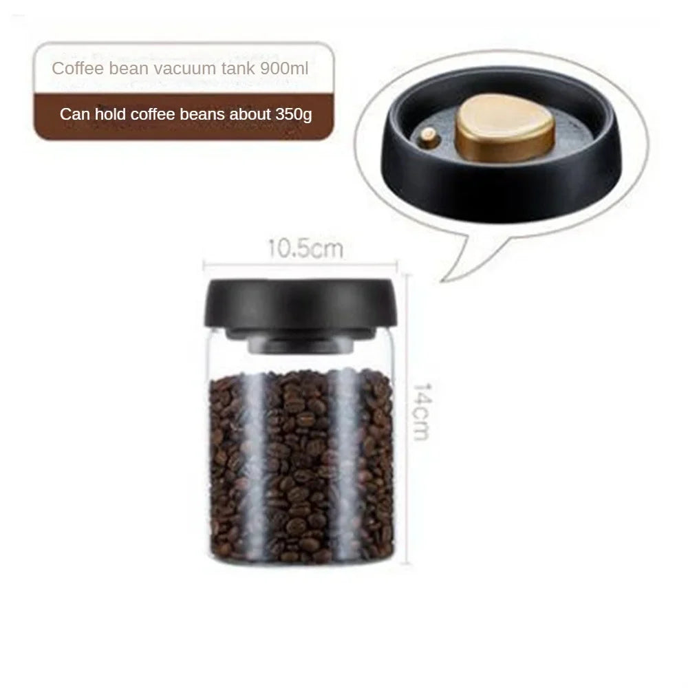  MYVIT vacuum-sealed glass food storage jar for coffee beans