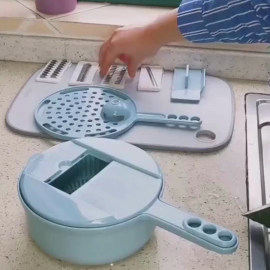 EcoNest Zero-Waste Kitchen Prep Kit – 8-in-1 Mandoline Slicer, Stainless Steel Peeler